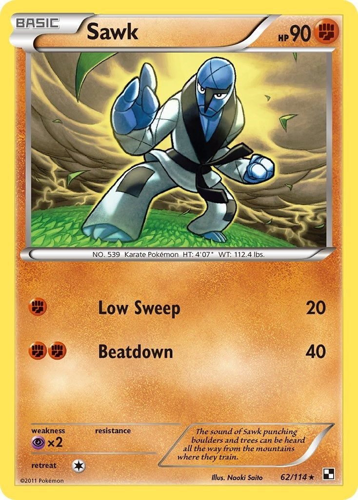 Image for Sawk (62/114) [Black and White] - Pokemon