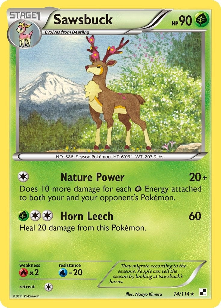 Image for Sawsbuck (14/114) [Black and White] - Pokemon