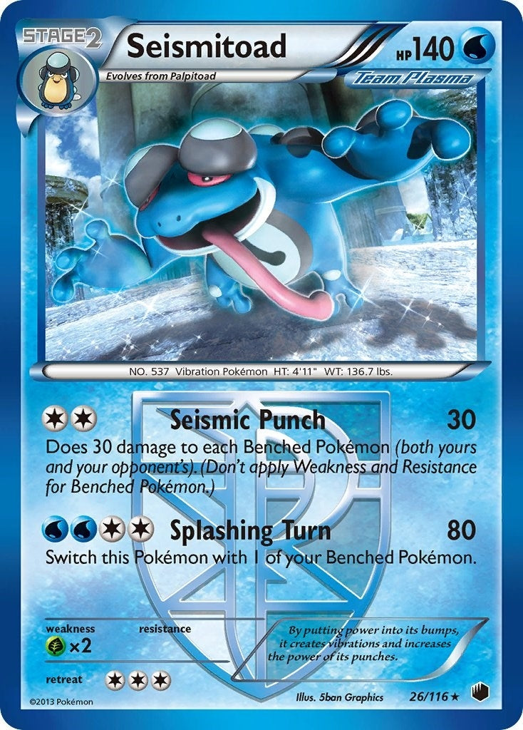 Image for Seismitoad (Team Plasma) (26/116) [Plasma Freeze] - Pokemon