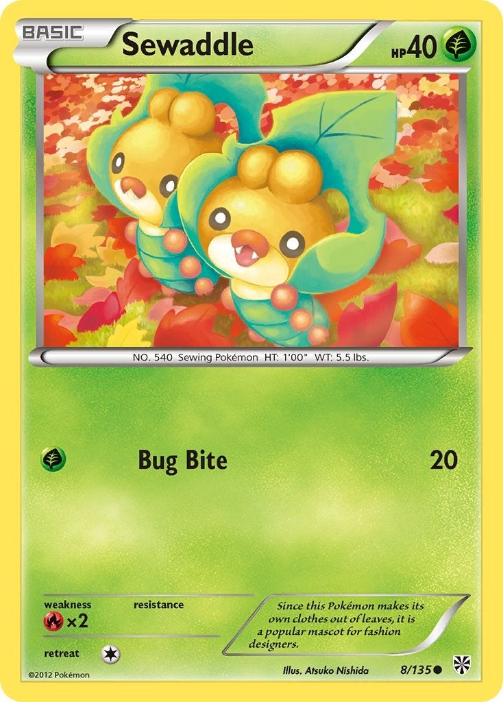 Image for Sewaddle (8/135) [Plasma Storm] - Pokemon