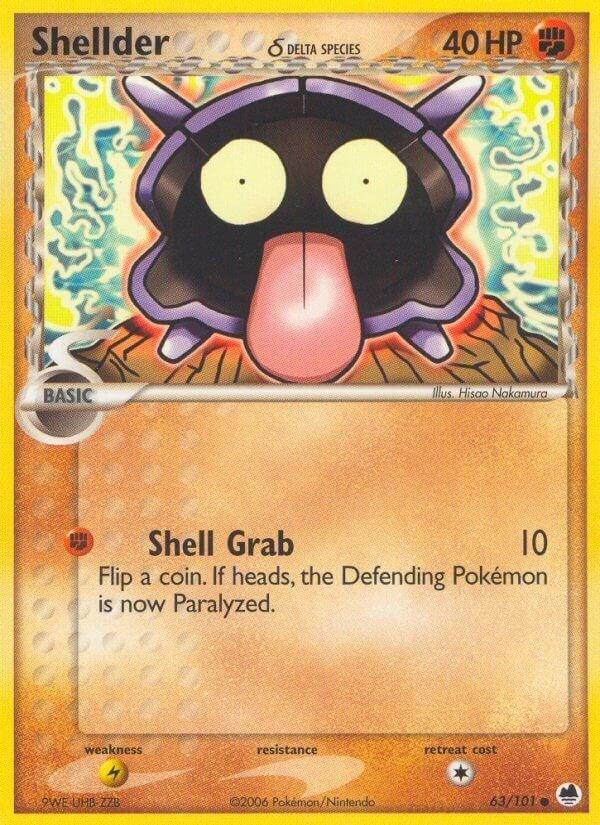 Image for Shellder (Delta Species) (63/101) [Dragon Frontiers] - Pokemon