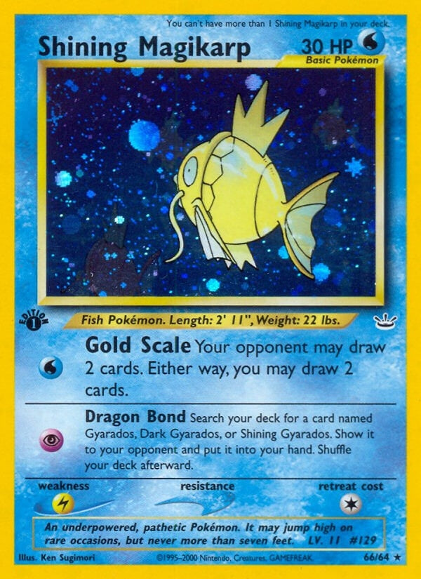 Image for Shining Magikarp (66/64) [Neo Revelation] - Pokemon