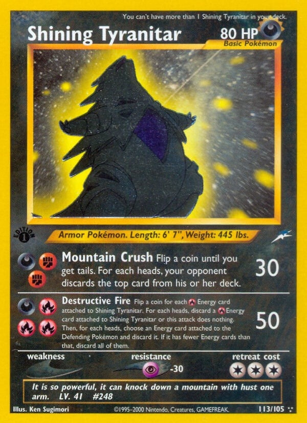 Image for Shining Tyranitar (113/105) [Neo Destiny] - Pokemon