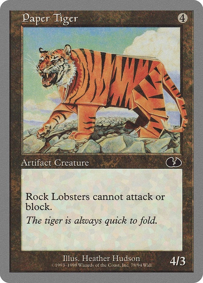 Image for Paper Tiger (78) [Unglued] - Magic: The Gathering