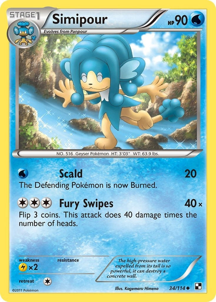 Image for Simipour (34/114) [Black and White] - Pokemon
