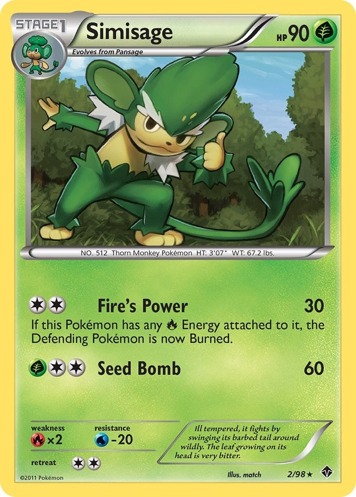 Image for Simisage (2/98) [Emerging Powers] - Pokemon