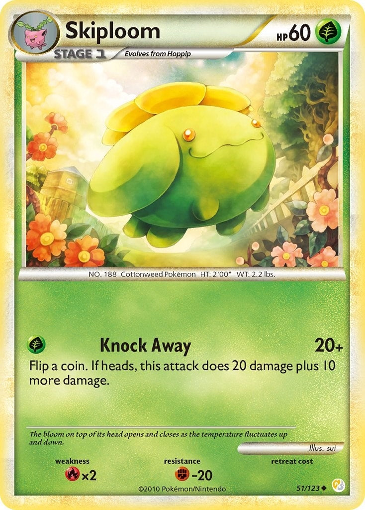 Image for Skiploom (51/123) [HeartGold SoulSilver] - Pokemon