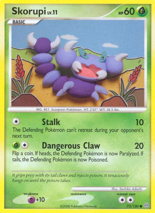 Image for Skorupi (73/100) [Stormfront] - Pokemon