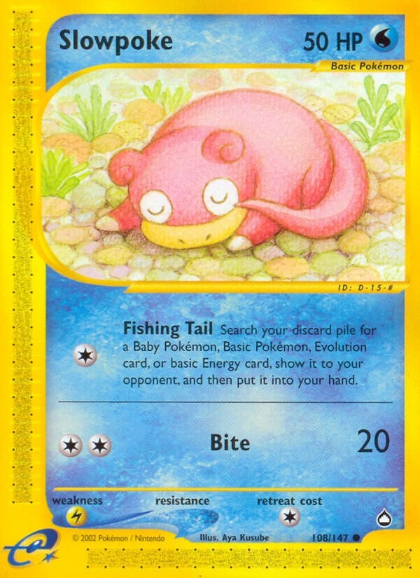 Image for Slowpoke (108/147) [Aquapolis] - Pokemon