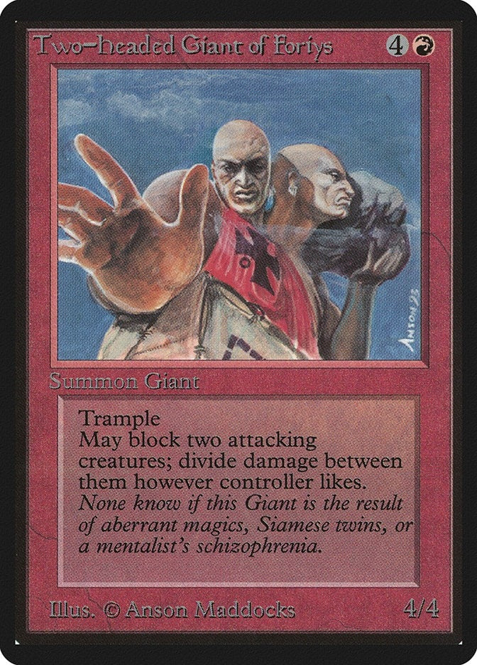 Image for Two-Headed Giant of Foriys [Beta Edition] - Magic: The Gathering