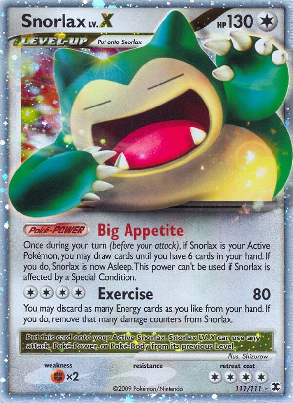 Image for Snorlax Lv.X (111/111) [Rising Rivals] - Pokemon