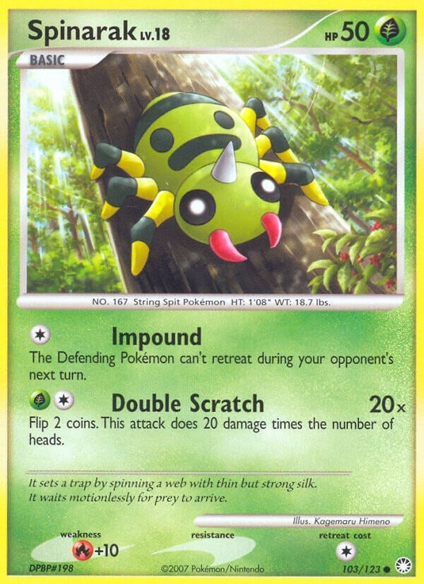 Image for Spinarak (103/123) [Mysterious Treasures] - Pokemon