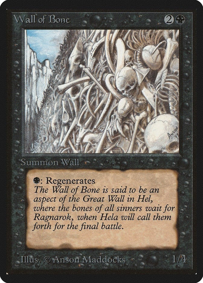 Image for Wall of Bone [Beta Edition] - Magic: The Gathering