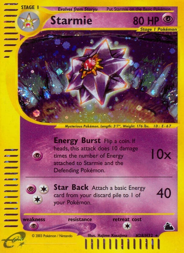 Image for Starmie (H28) (H28/H32) [Skyridge] - Pokemon
