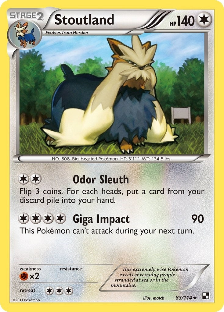Image for Stoutland (83/114) [Black and White] - Pokemon