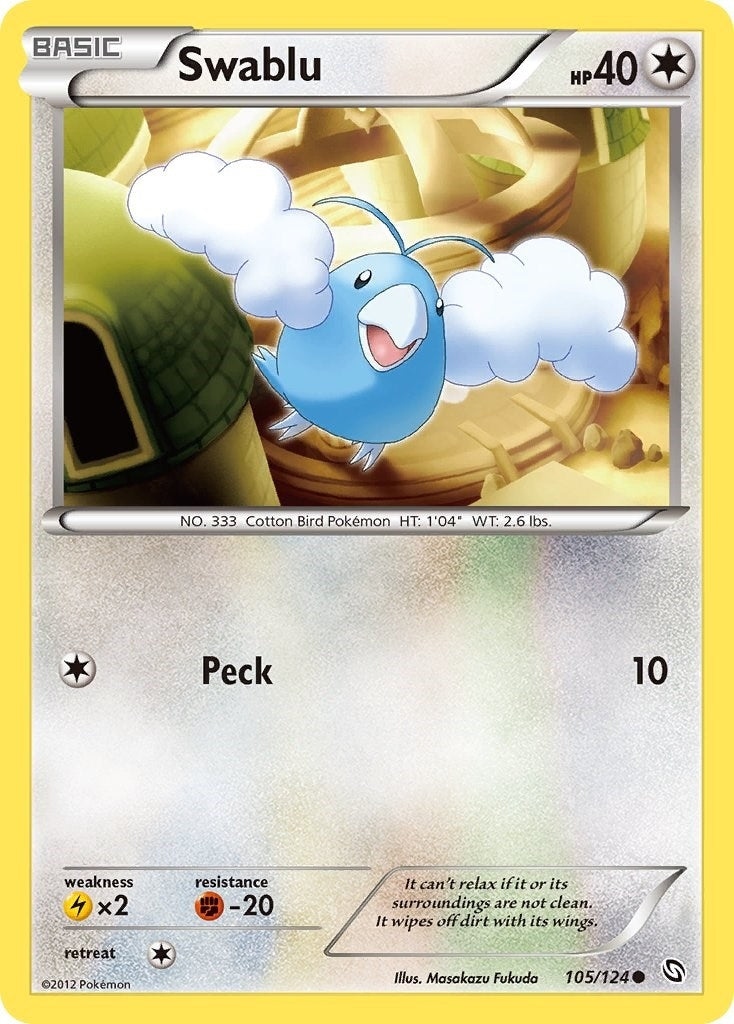 Image for Swablu (105) (105/124) [Dragons Exalted] - Pokemon