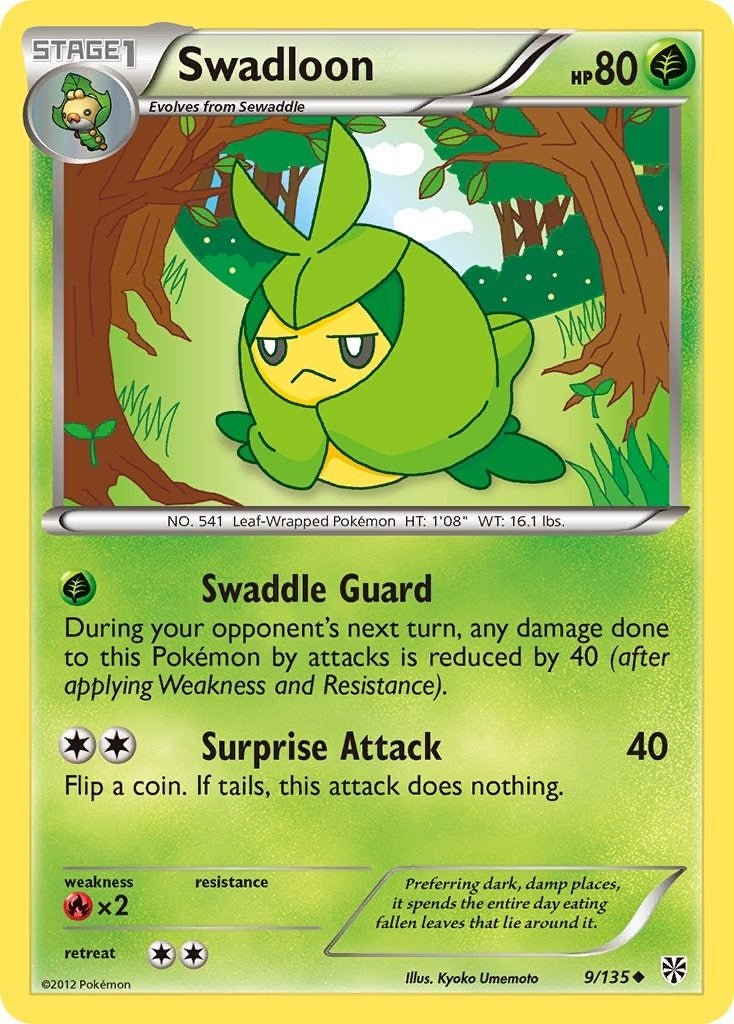 Image for Swadloon (9/135) [Plasma Storm] - Pokemon