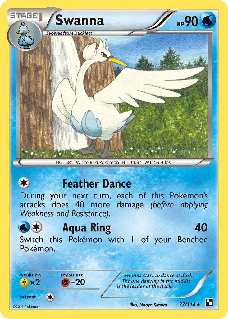 Image for Swanna (37/114) [Black and White] - Pokemon