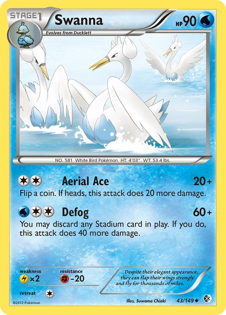 Image for Swanna (43/149) [Boundaries Crossed] - Pokemon
