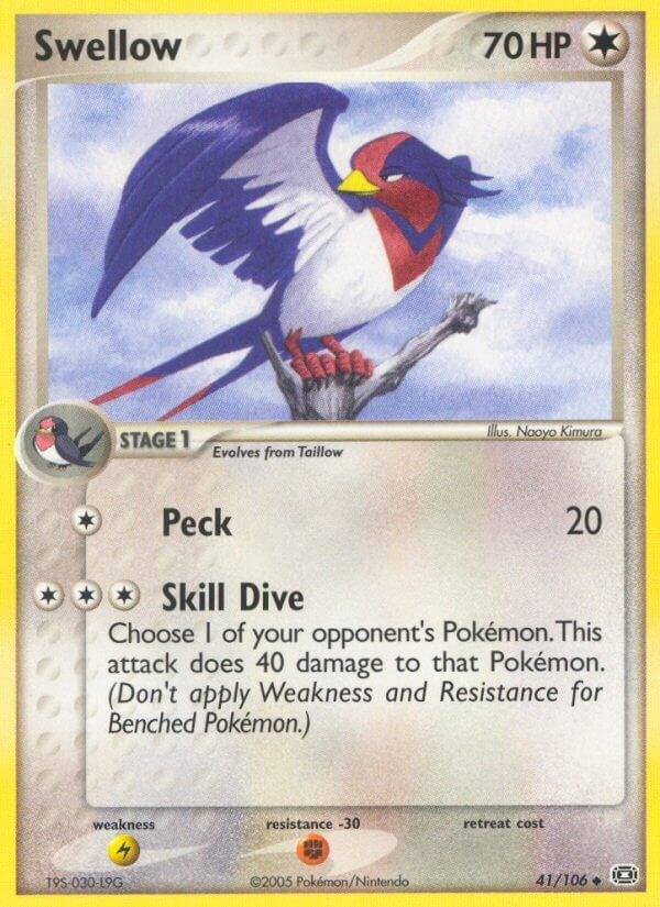 Image for Swellow (41/106) [Emerald] - Pokemon