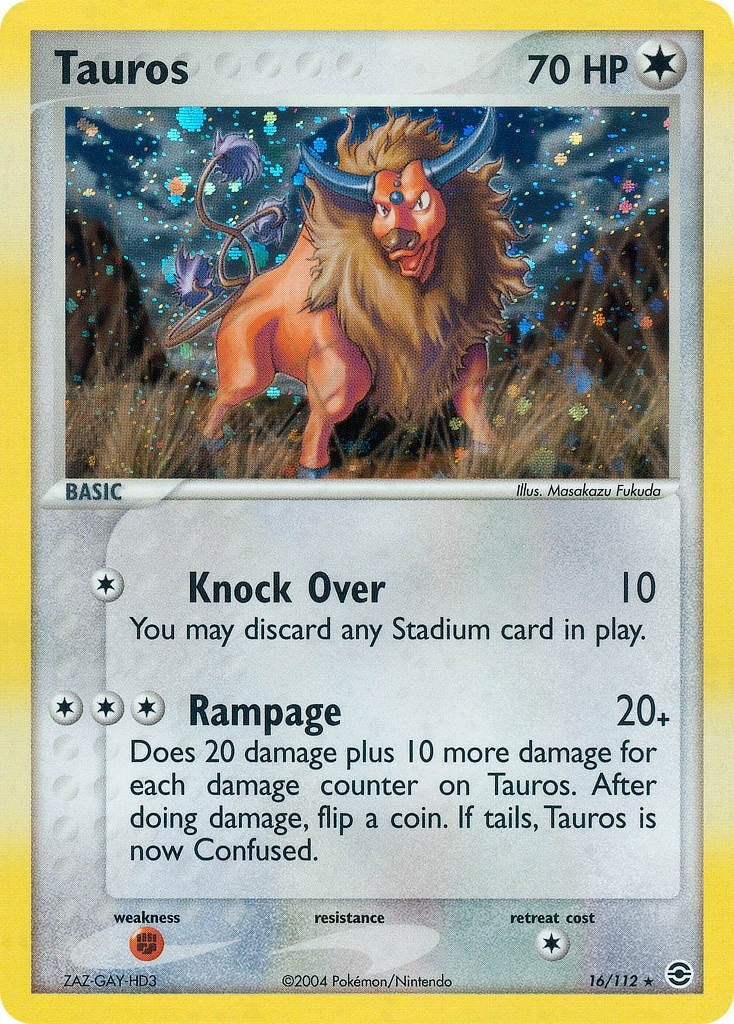 Image for Tauros (16/112) [FireRed & LeafGreen] - Pokemon