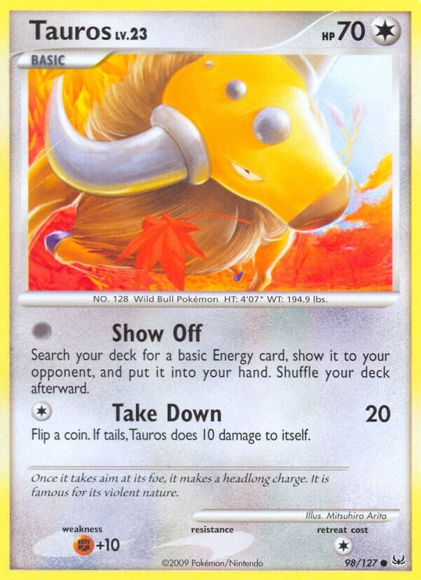 Image for Tauros (98/127) [Platinum] - Pokemon