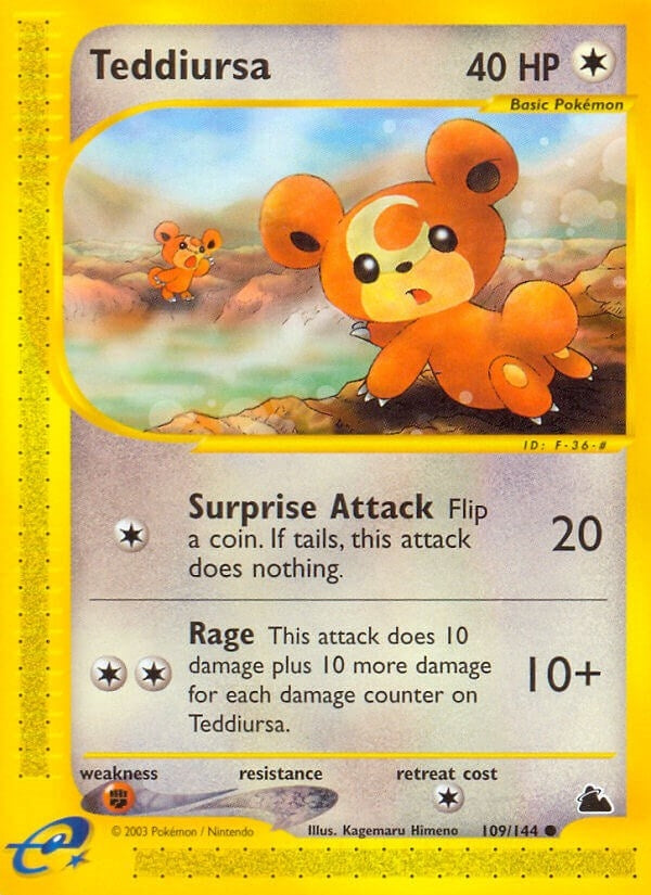Image for Teddiursa (109/144) [Skyridge] - Pokemon