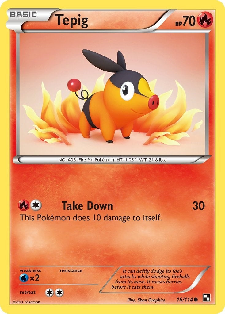 Image for Tepig (16) (16/114) [Black and White] - Pokemon