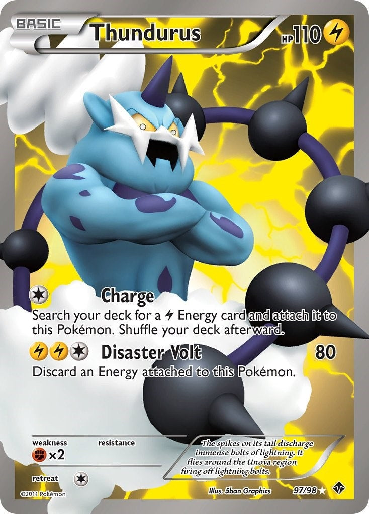 Image for Thundurus (97 Full Art) (97/98) [Emerging Powers] - Pokemon