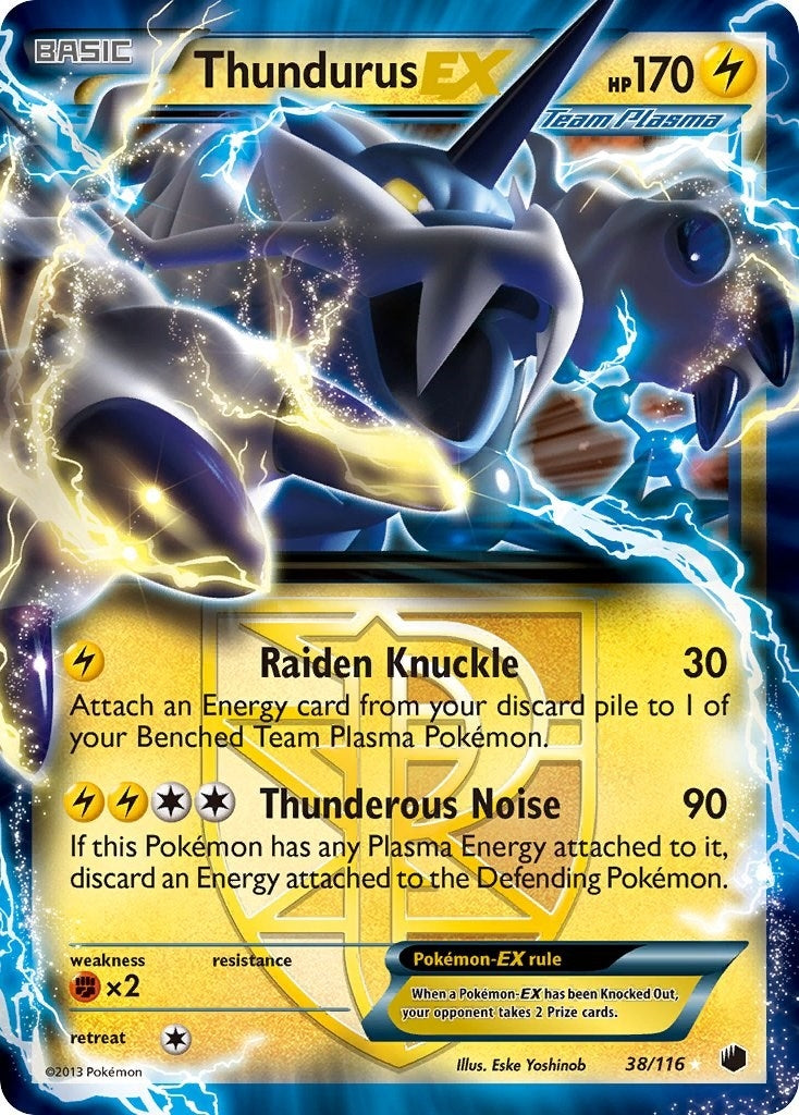 Image for Thundurus EX (Team Plasma) (38/116) [Plasma Freeze] - Pokemon
