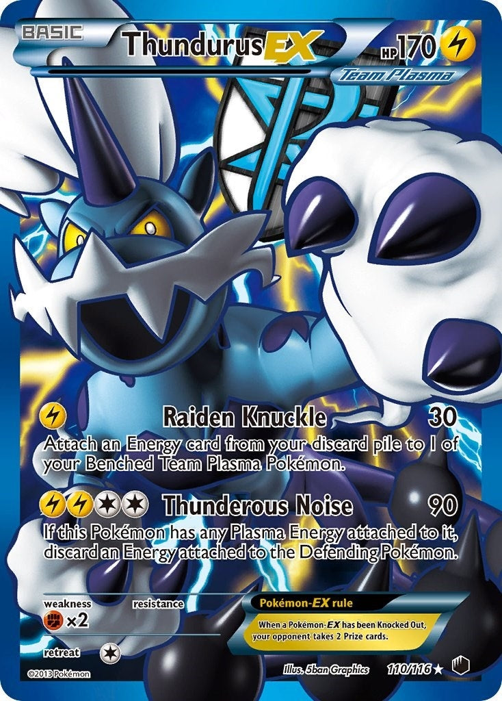 Image for Thundurus EX (Team Plasma) (110 Full Art) (110/116) [Plasma Freeze] - Pokemon