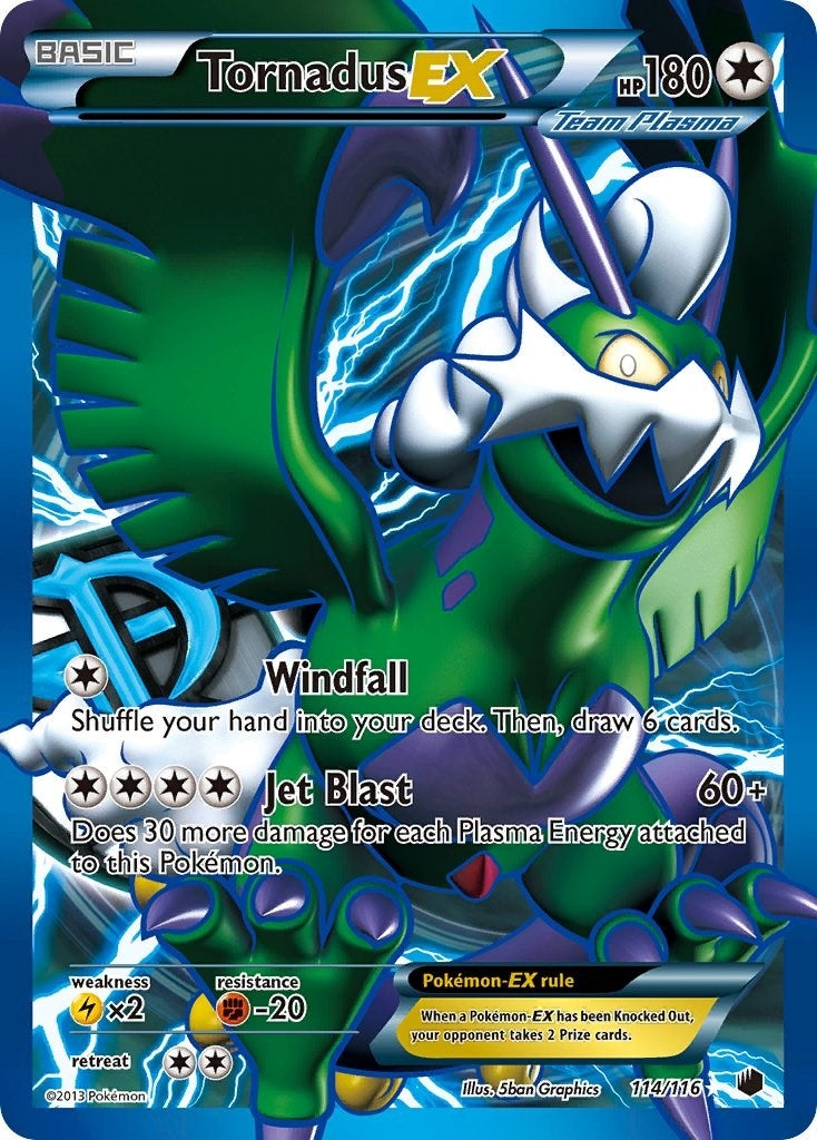 Image for Tornadus EX (Team Plasma) (114 Full Art) (114/116) [Plasma Freeze] - Pokemon