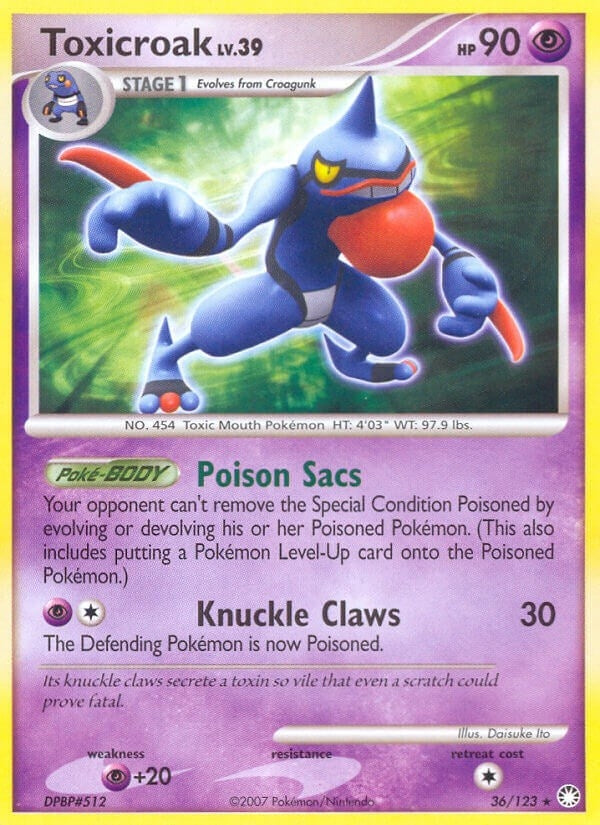 Image for Toxicroak (36/123) [Mysterious Treasures] - Pokemon
