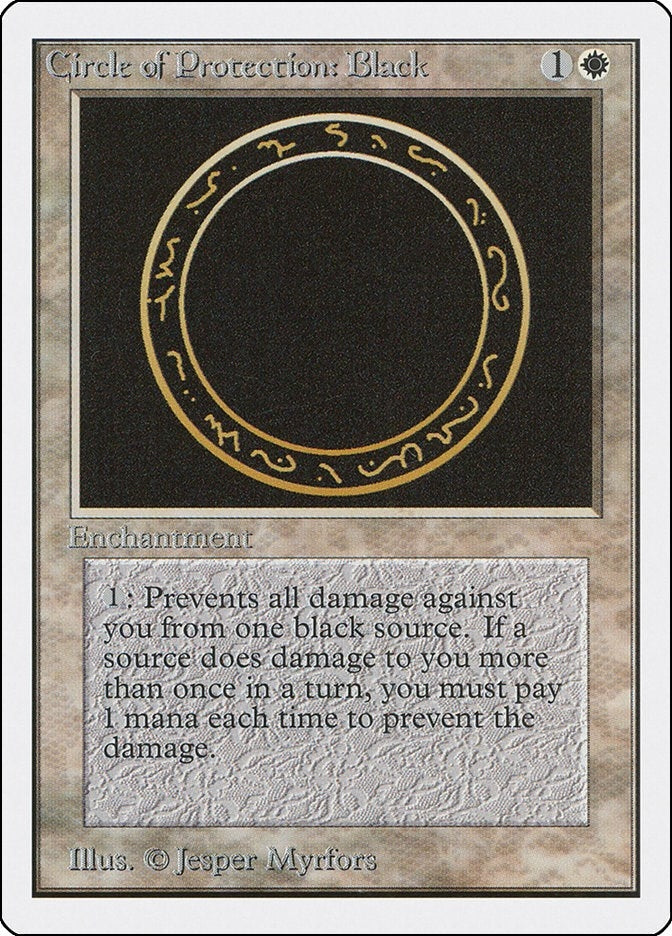 Image for Circle of Protection: Black [Unlimited Edition] - Magic: The Gathering