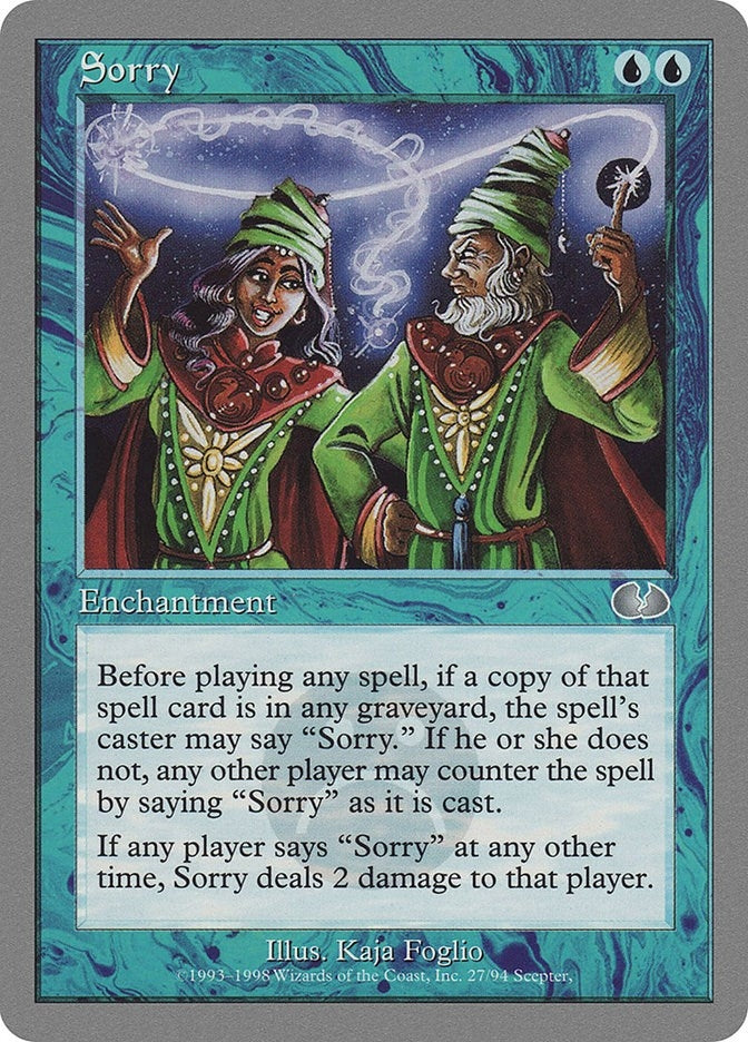 Image for Sorry (27) [Unglued] - Magic: The Gathering