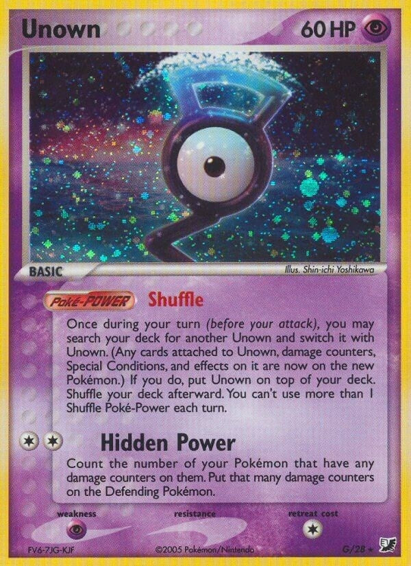 Image for Unown (G) (G/28) [Unseen Forces] - Pokemon
