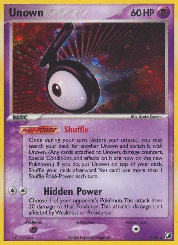 Image for Unown (T) (T/28) [Unseen Forces] - Pokemon