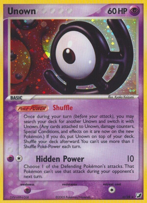 Image for Unown (U) (U/28) [Unseen Forces] - Pokemon