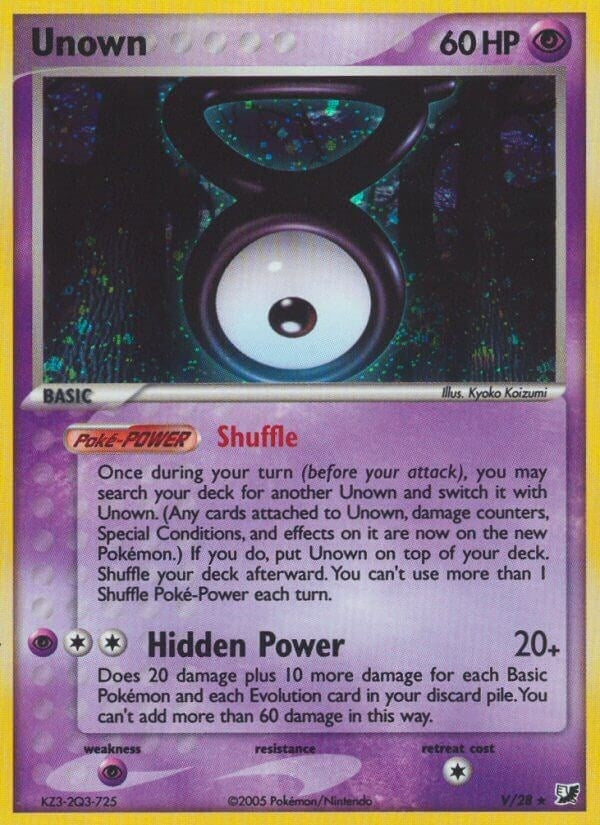 Image for Unown (V) (V/28) [Unseen Forces] - Pokemon