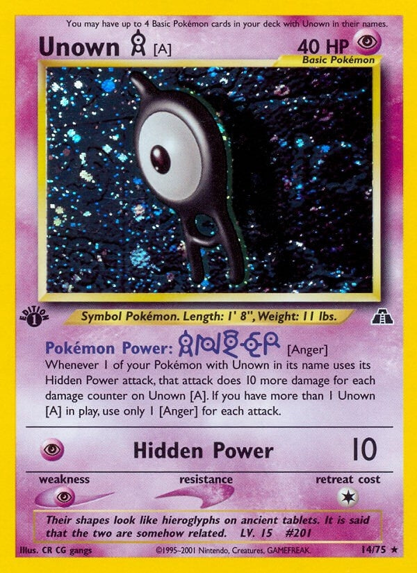 Image for Unown [A] (14) (14/75) [Neo Discovery] - Pokemon
