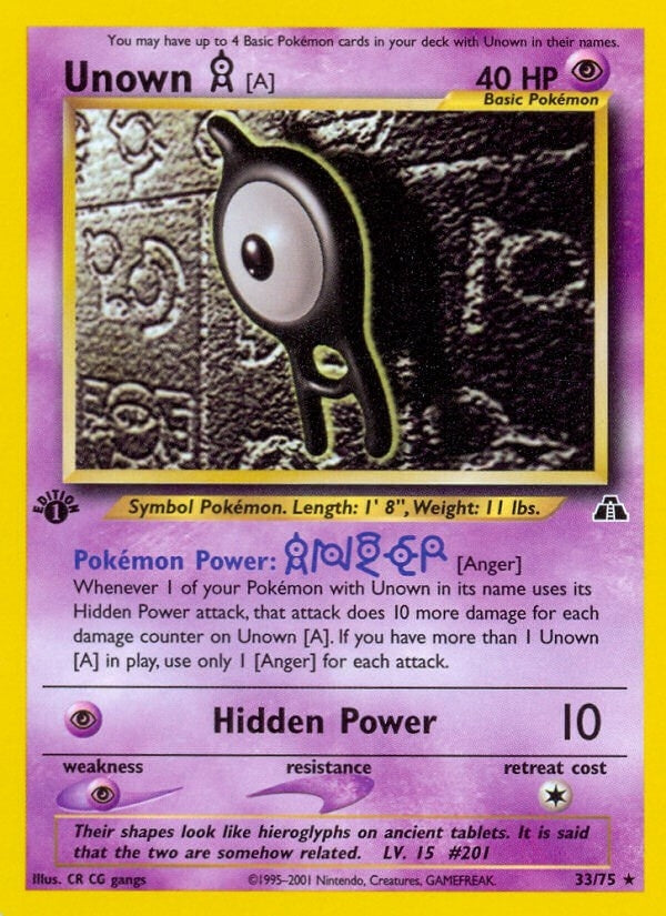Unown [A] (33) (33/75) [Neo Discovery]