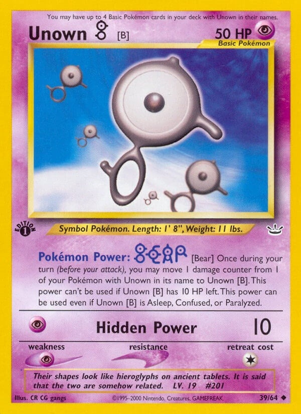 Image for Unown [B] (39/64) [Neo Revelation] - Pokemon