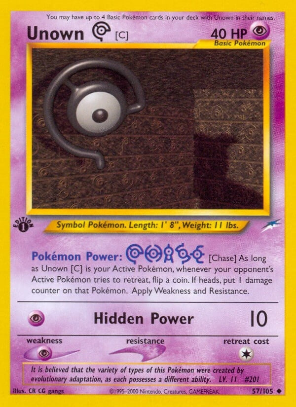 Image for Unown [C] (057/105) [Neo Destiny] - Pokemon