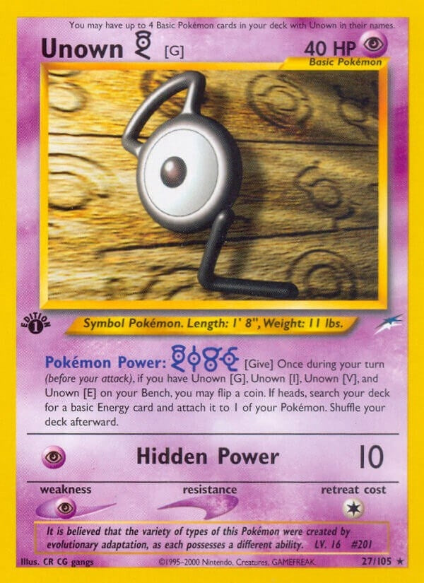 Image for Unown [G] (027/105) [Neo Destiny] - Pokemon