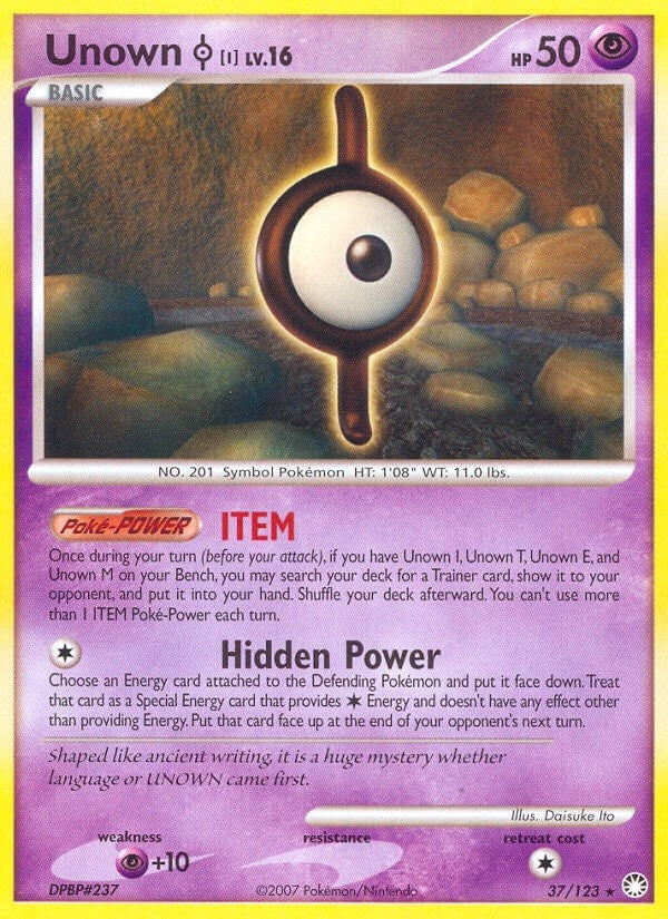 Image for Unown [I] (37/123) [Mysterious Treasures] - Pokemon