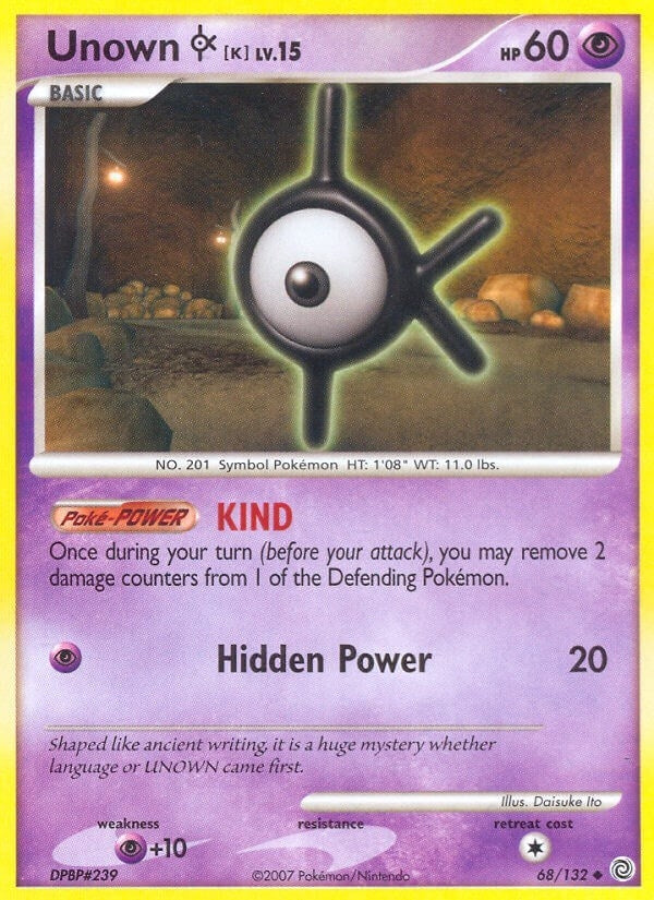 Image for Unown [K] (68/132) [Secret Wonders] - Pokemon