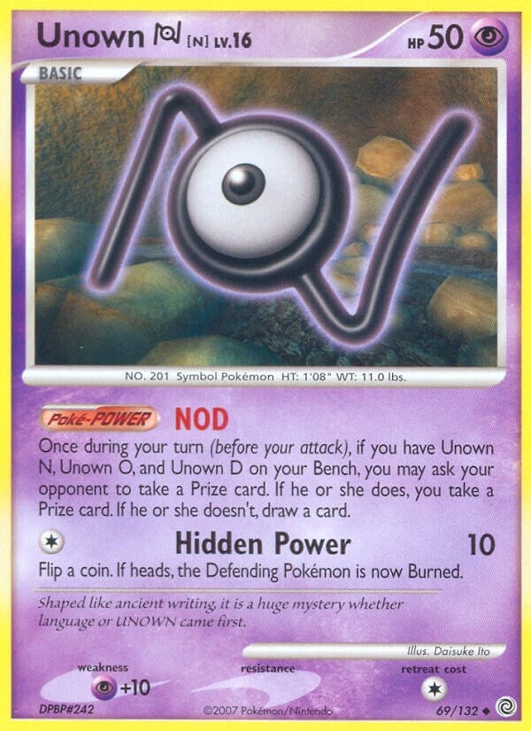 Image for Unown [N] (69/132) [Secret Wonders] - Pokemon
