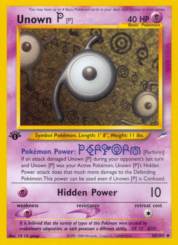 Image for Unown [P] (058/105) [Neo Destiny] - Pokemon