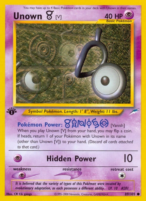 Image for Unown [V] (089/105) [Neo Destiny] - Pokemon