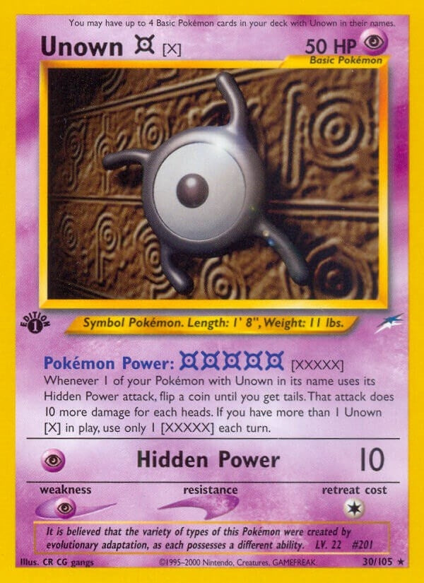 Image for Unown [X] (030/105) [Neo Destiny] - Pokemon